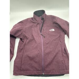 THE NORTH FACE WOMENS JACKET SZ  M MAROON TNF APEX FULL ZIP HIKING‎ OUTDOOR